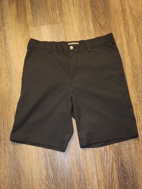 Peter Millar Crown Sport  Black Chino  Shorts Sz 32 Golf Shorts Athleisure